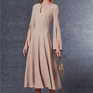 Zara Blogger’s fav Cream V-Neck Dress